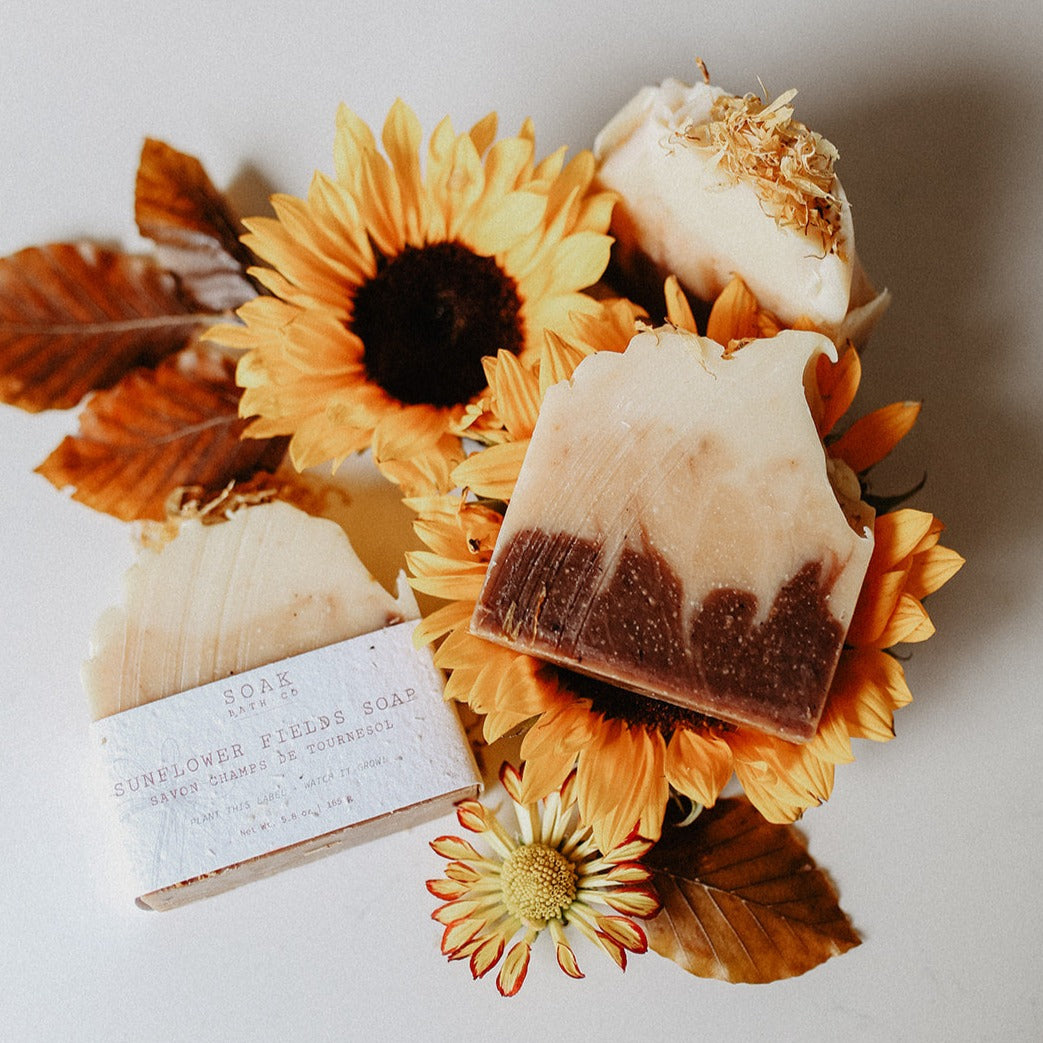 Sunflower Fields Soap Bar by SOAK Bath Co