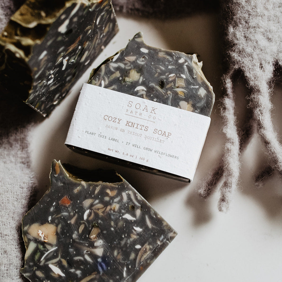 Cozy Knits Soap Bar, Fall Collection by SOAK Bath Co