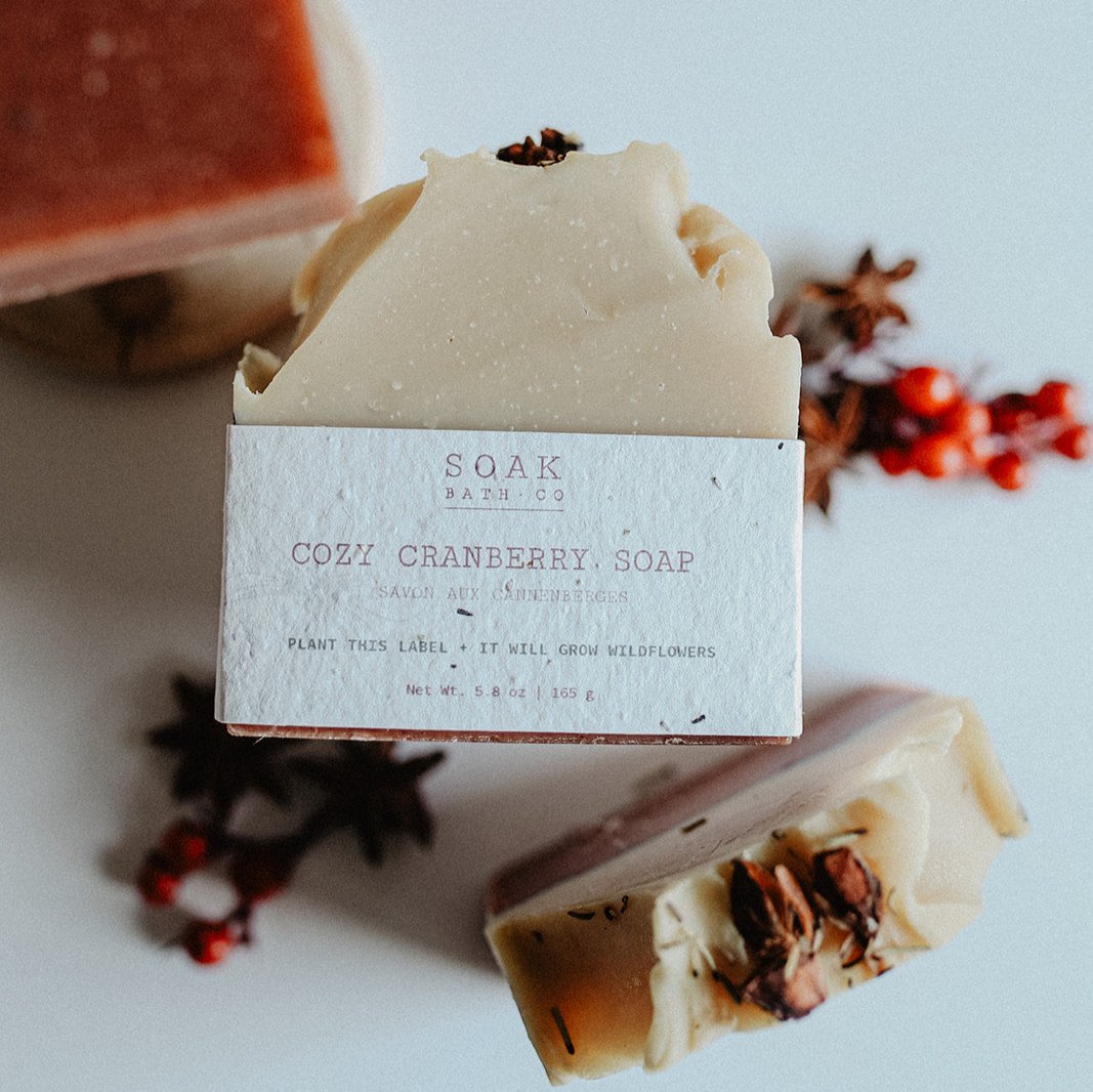 Cozy Cranberry Soap Bar by SOAK Bath Co