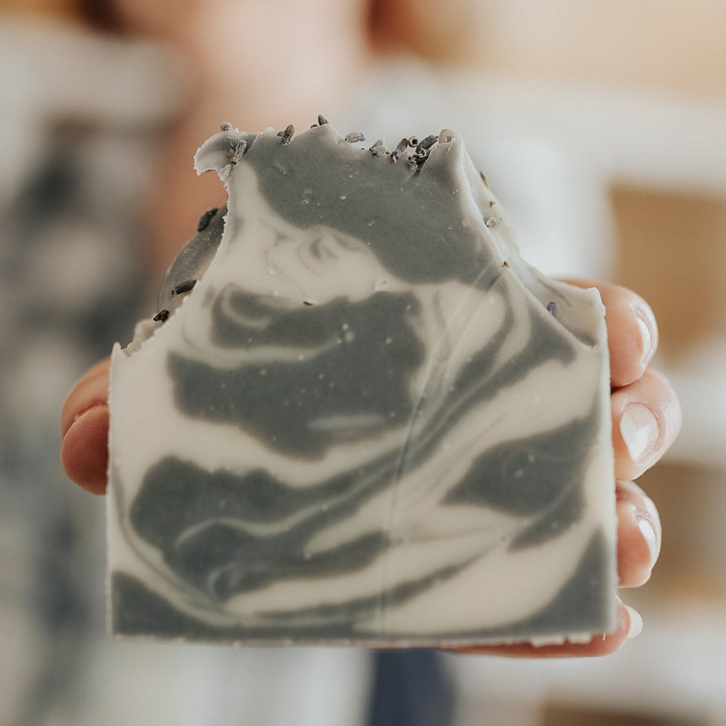 Charcoal Lavender Soap Bars by SOAK Bath Co