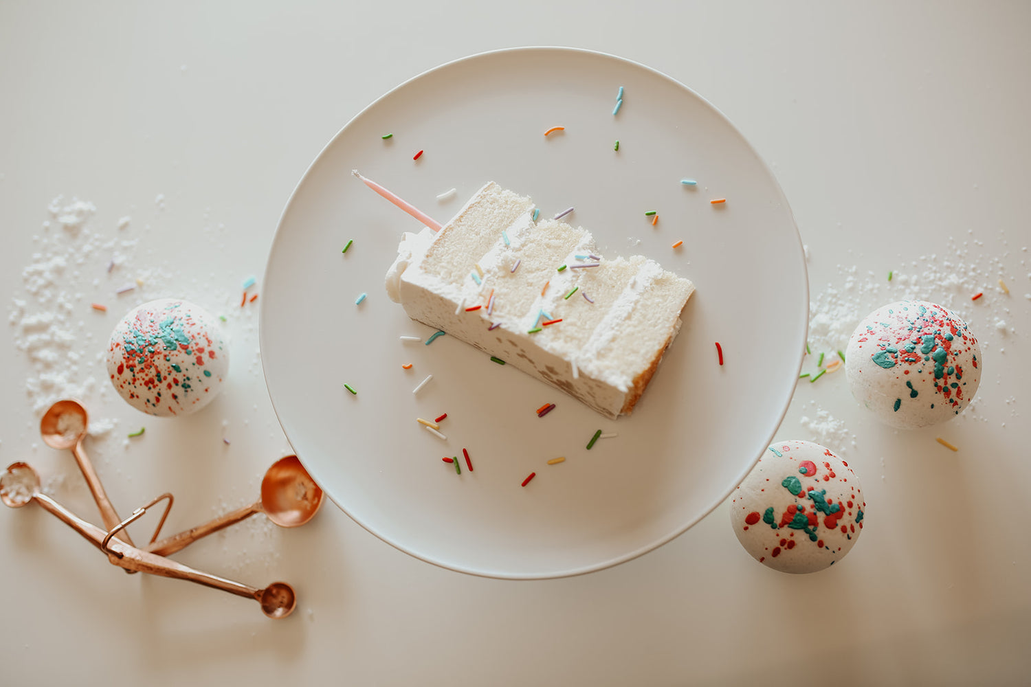 Birthday Cake with Birthday Cake Bath BOmb