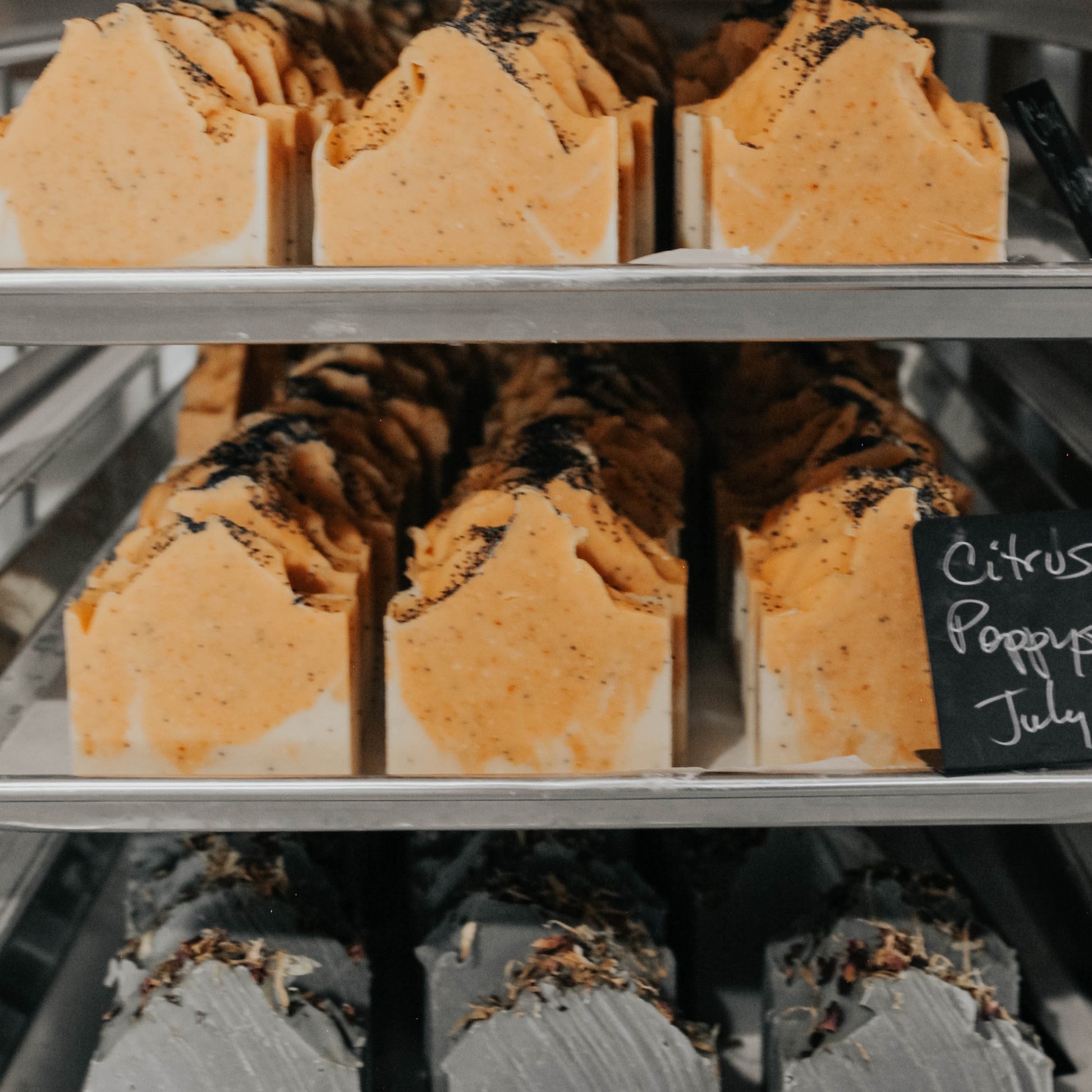 Citrus Poppyseed Soap bar, gardener soap bar