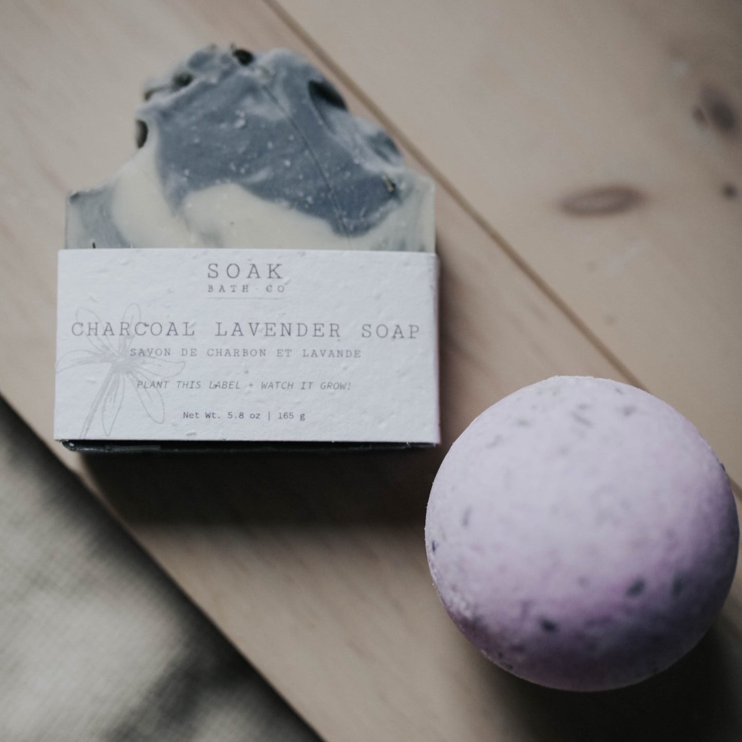zero waste soap bar and luxurious bath bomb bundle