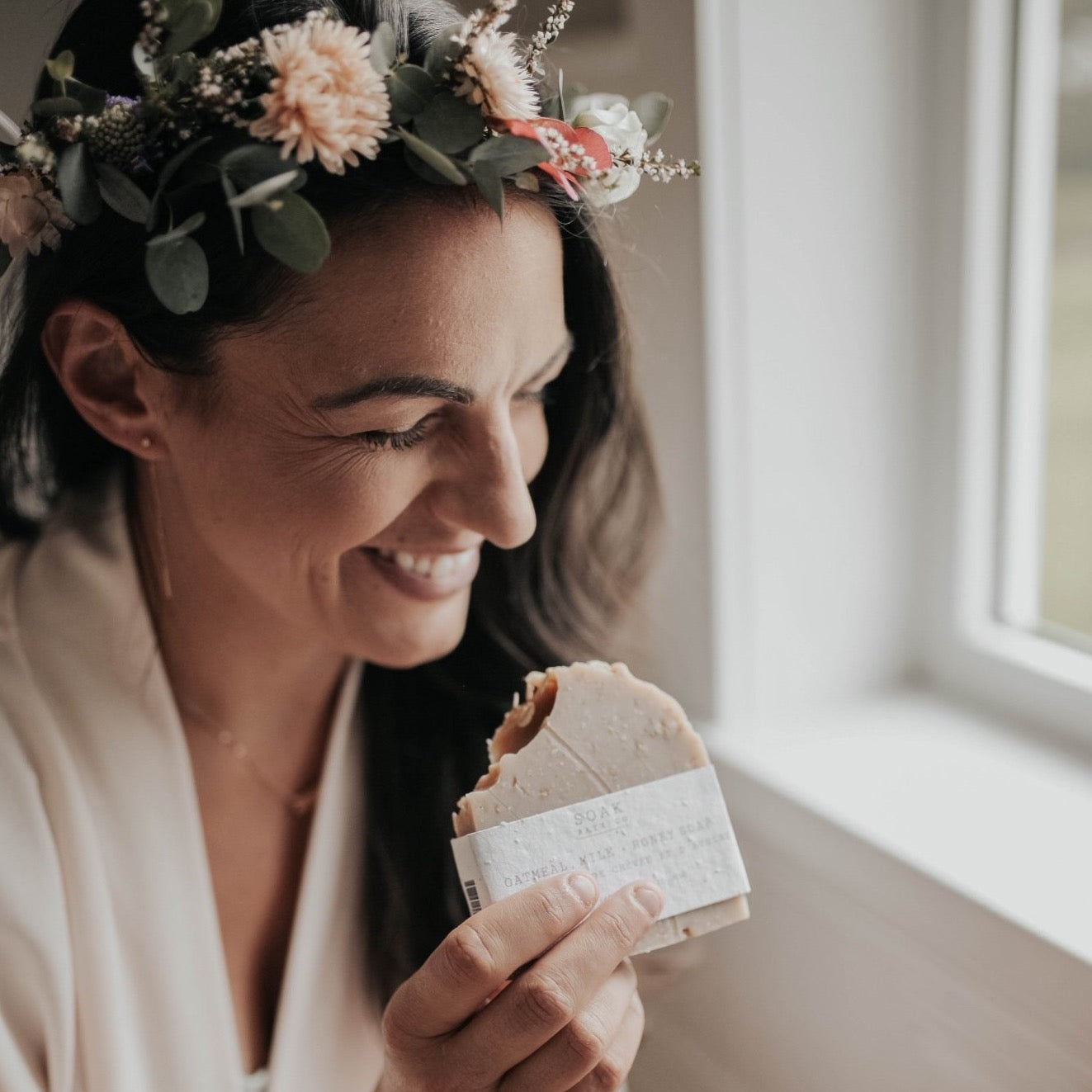 SOAK Bath Co's classic Oatmeal, Milk and Honey Soap Bar