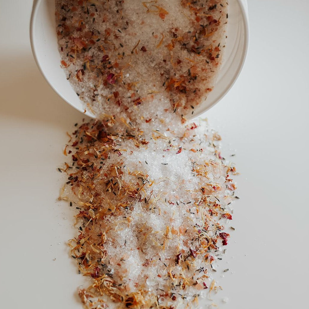 relaxing bath salt soak