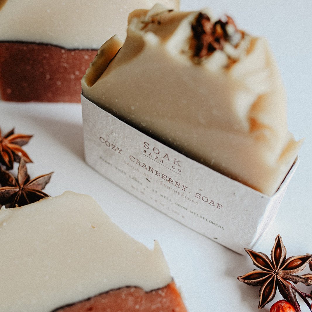 Cozy Cranberry Soap Bar by SOAK Bath Co