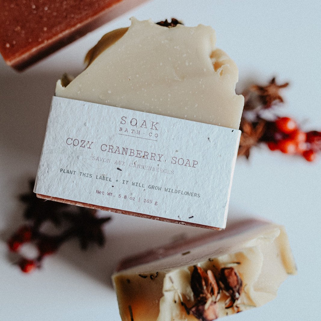 Cozy Cranberry Soap Bar by SOAK Bath Co