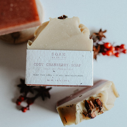 Cozy Cranberry Soap Bar by SOAK Bath Co