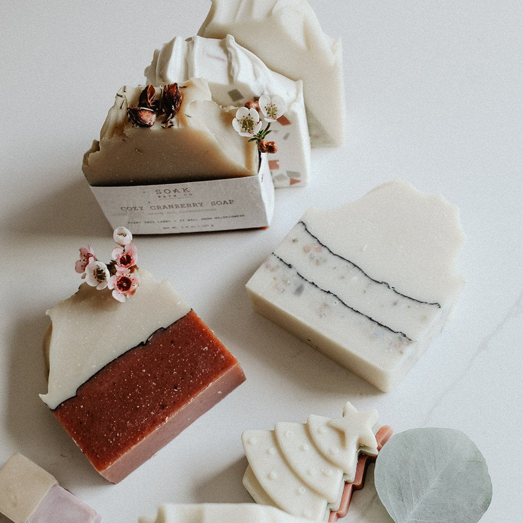 Holiday Collection with Twinkling Lights soap bar by SOAK Bath Co 