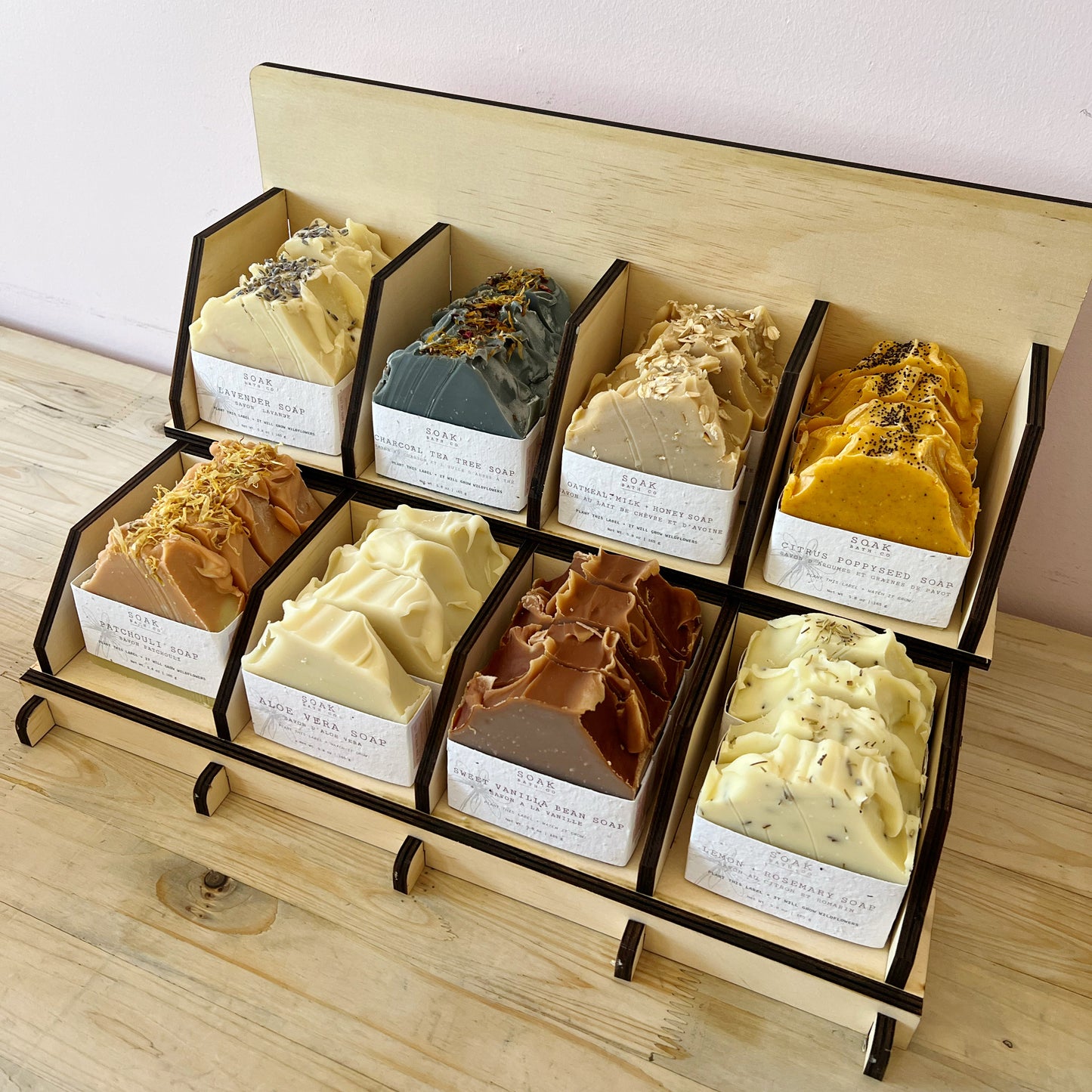 Soap Display for Markets (8 SKU) – Unbranded