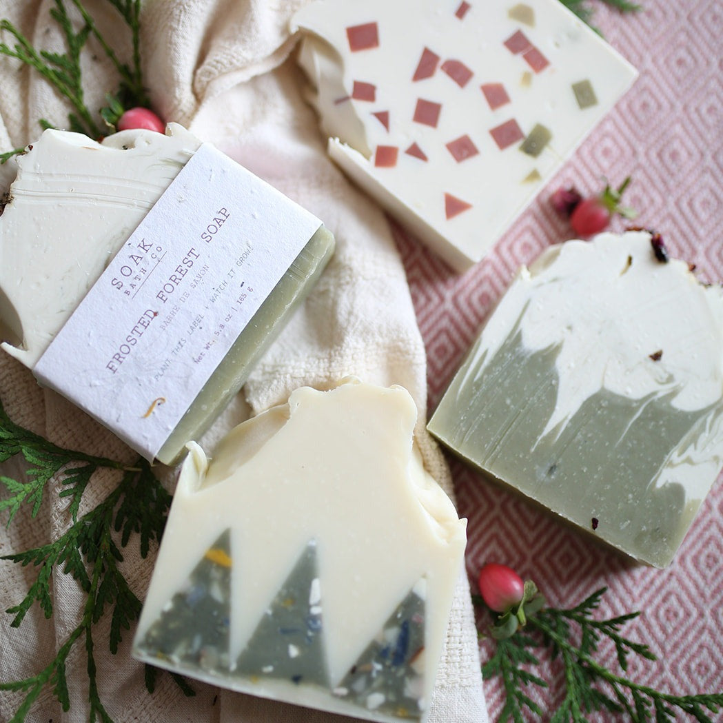 Holiday Collection of Soap bars by SOAK Bath Co 