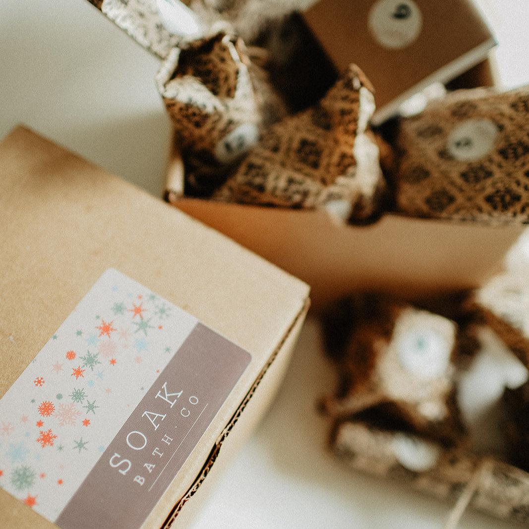 Luxury Advent Box by SOAK Bath Co 12 days of christmas
