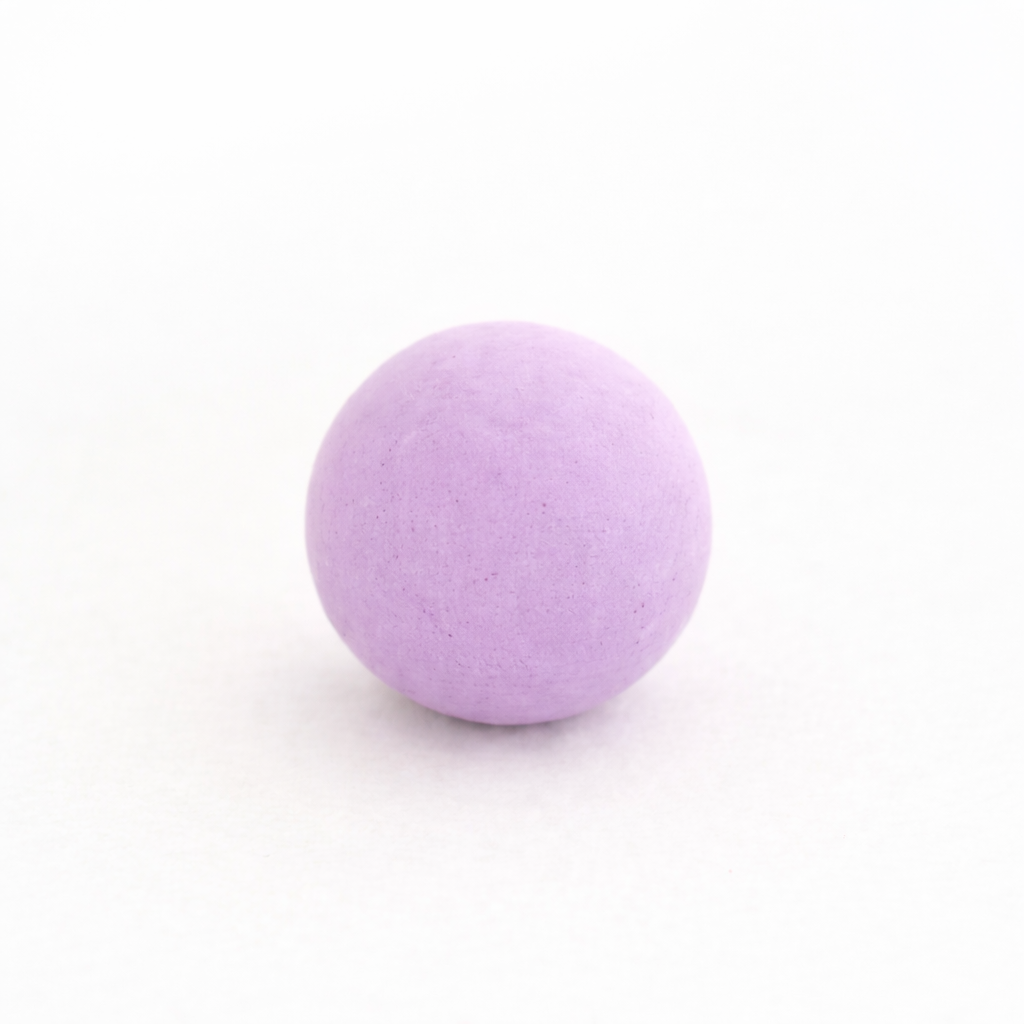 Purple ball on a white background