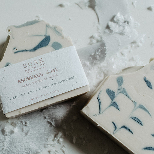 Snowfall Soap Bar by SOAK Bath Co Canadian Made
