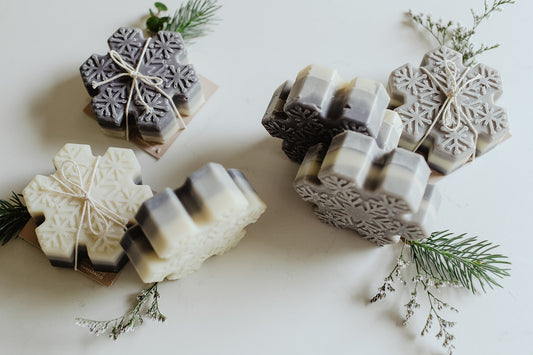 Snowflake Soap Bar by SOAK Bath Co, Holiday Collection
