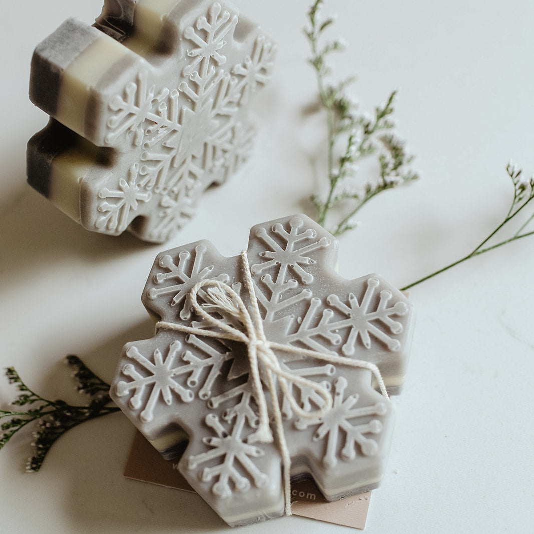 Snowflake Soap Bar by SOAK Bath Co, Holiday Collection, Winter Gifts, Christmas Collection by SOAK Bath Co