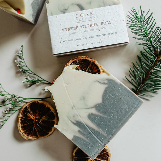 Winter Citrus Soap Bar, Holiday Collection by SOAK bath Co