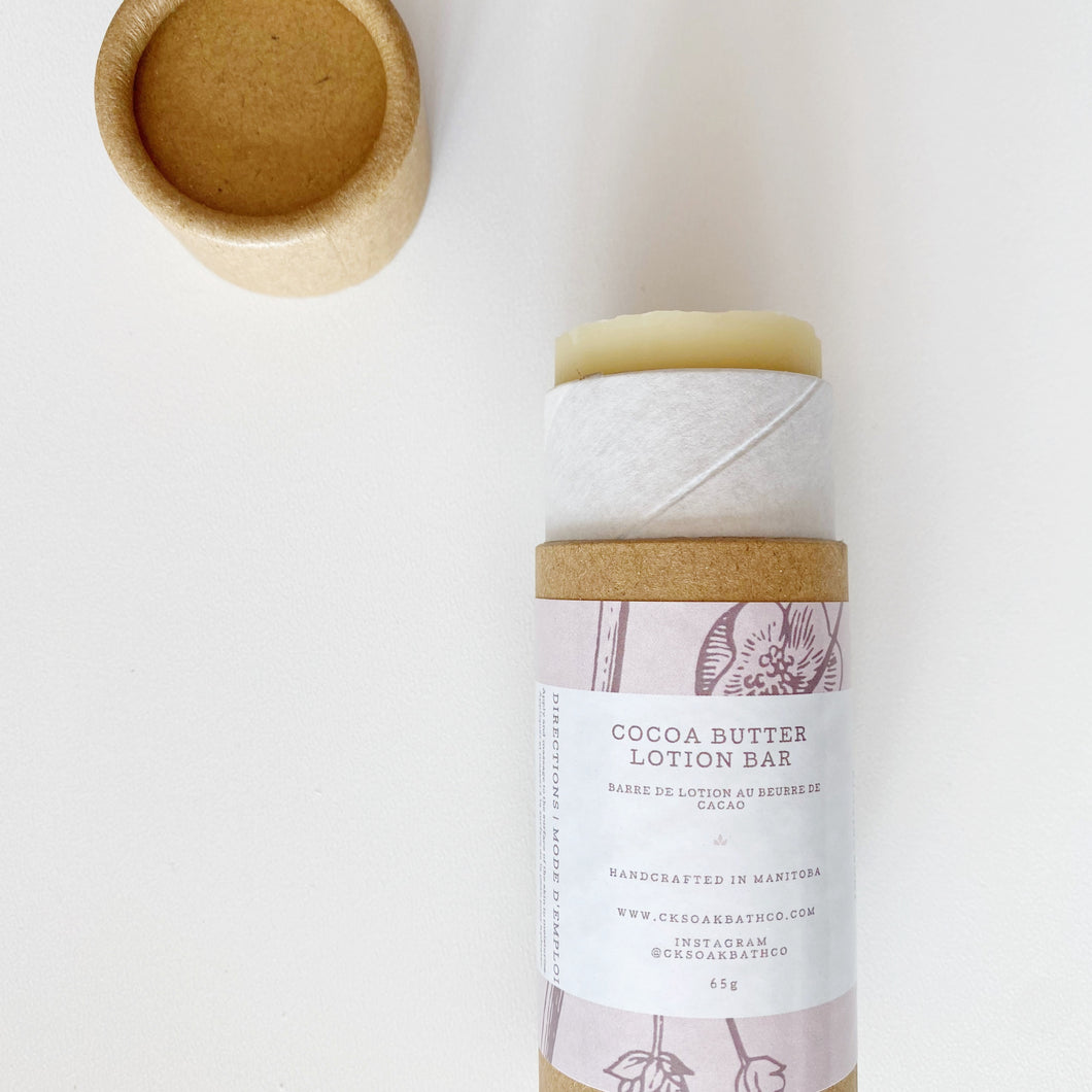cocoa butter lotion bar is moisturizing for the skin