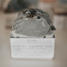 Load image into Gallery viewer, Charcoal Lavender soap bar