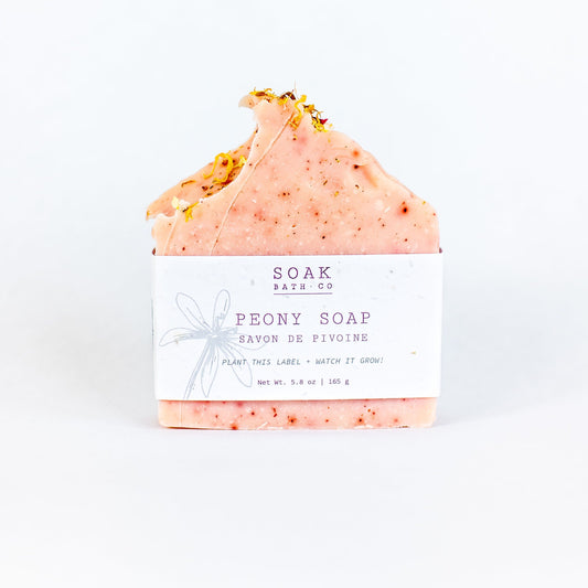 Peony Soap, Peony Soap bar, SOAK Bath Co Spring Soap, SOAK Bath Co Spring Collection
