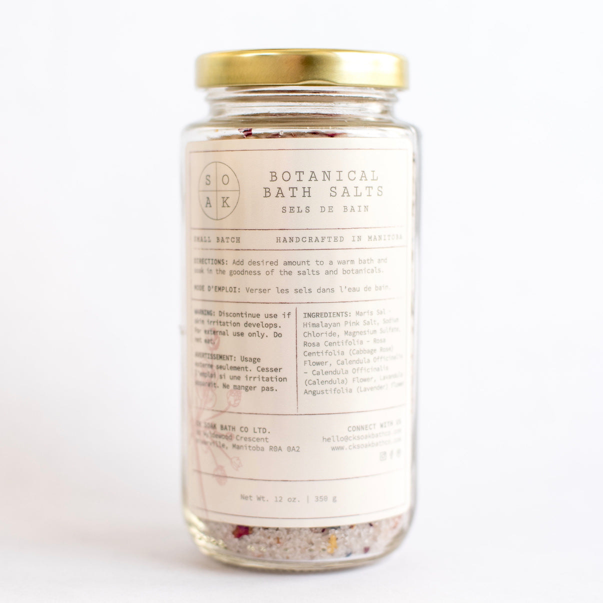 Botanical Bath Salts by SOAK Bath Co